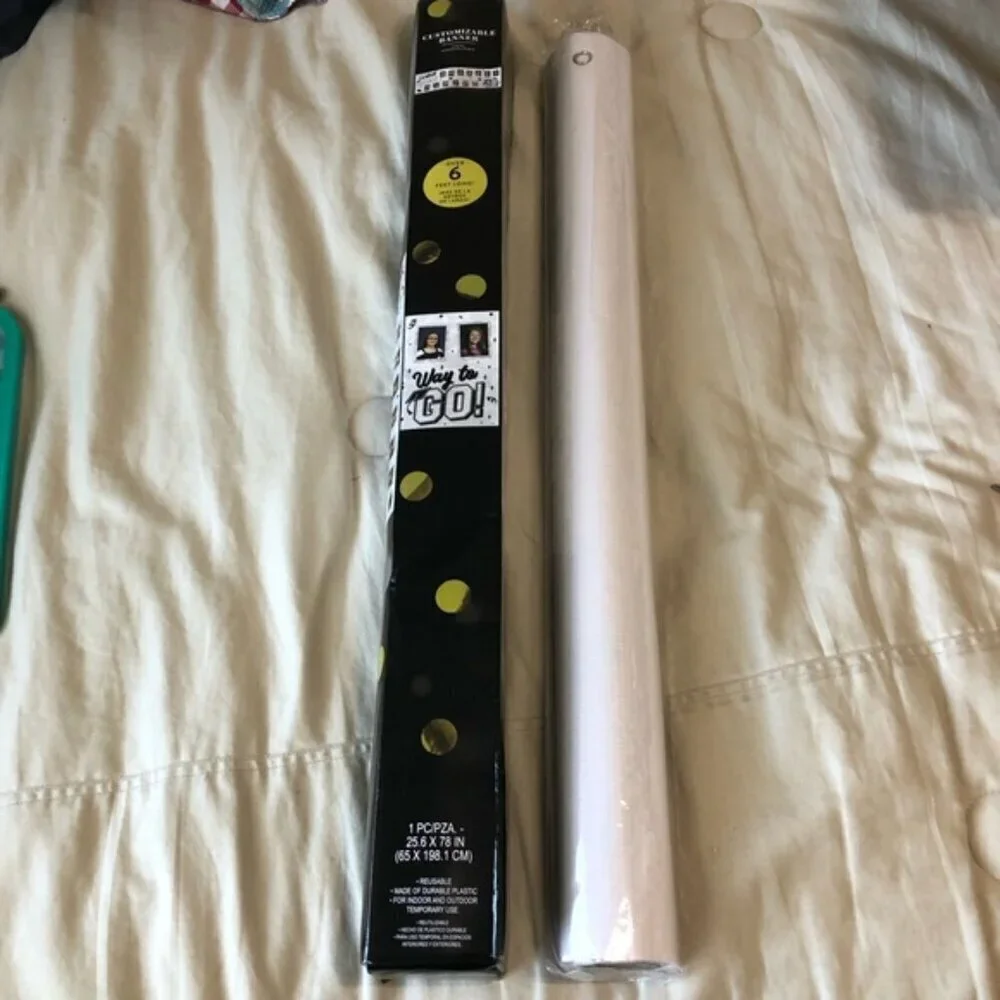Customizable Graduation banner new in box ( banner wrapped in plastic)